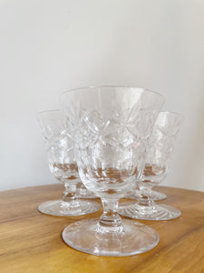 Set of 5 Crystal Glasses