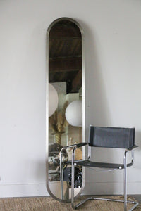 Mid Century Modern Oval Wall / Leaning Full Length Mirror 
