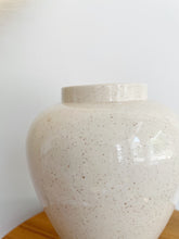 Load image into Gallery viewer, Vintage  Handmade Freckled Ceramic Vase 1982
