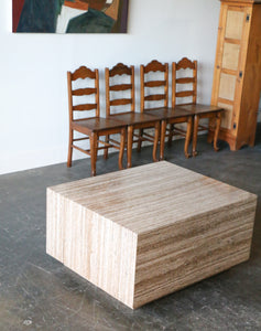 Mid Century Modern Travertine Coffee Table