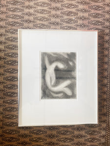 Framed Charcoal Drawing