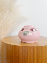 Load image into Gallery viewer, Vintage Camark Art Pottery Pink Flower Frog Vase
