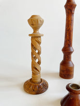 Load image into Gallery viewer, Set of 4 Wooden Candle Sticks
