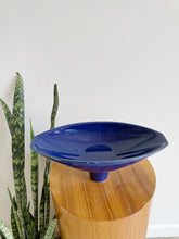 Load image into Gallery viewer, Navy MCI Japan Ceramic Florist Vase/ Footed Bowl
