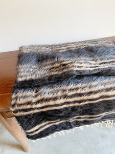Angora Goat Hair Blanket // Kilim Rug