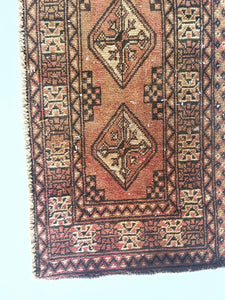 Vintage Hand-Knotted Wool Rug