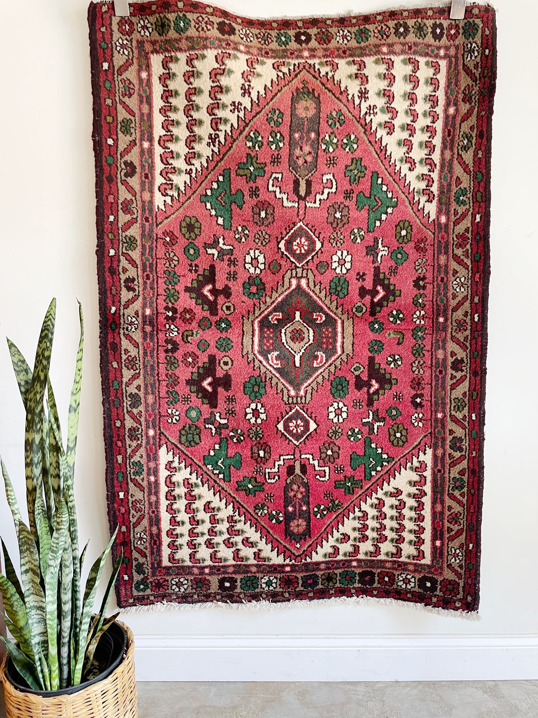 Vintage Hand-Knotted Wool Rug