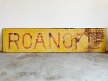 Load image into Gallery viewer, Vintage Painted Metal Roanoke Sign
