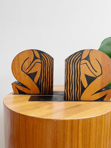 Nude Woodblock Bookends