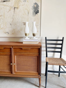 Pair of Hobnob Milk Glass Table Lamps