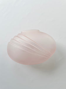 Frosted Blush Pink Art Deco Vase