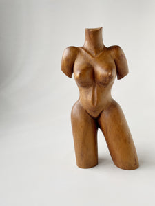Wooden Carved Nude Study Sculpture