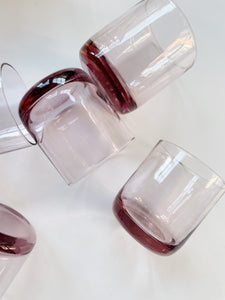 Set of 6 Libbey Metropolitan Pink Glasses