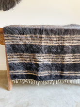 Load image into Gallery viewer, Angora Goat Hair Blanket // Kilim Rug
