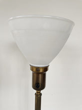 Load image into Gallery viewer, Milk Glass Brass Floor Lamp
