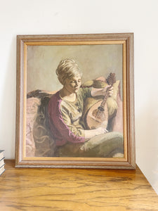 “Mrs. S. Stephand” Vintage Oil Portrait Signed Fishbern