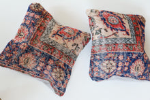 Load image into Gallery viewer, Pair of Hand-Knotted Wool Rug Pillows
