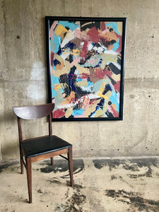 Mid Century Modern Abstract Oil Painting