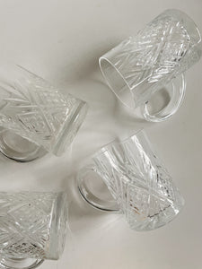 Set of Four Crystal Mugs