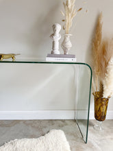 Load image into Gallery viewer, Glass Waterfall Console Table

