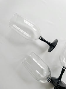 Domino Signature Black Iced Tea Glasses, Set of 4, Luminarc, Cristal D'Arques Durand