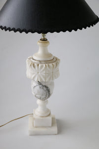 Vintage Italian Carrara Marble Table Lamp