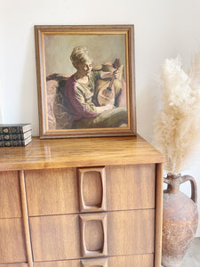 “Mrs. S. Stephand” Vintage Oil Portrait Signed Fishbern