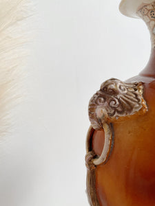 Ornate Vase with Elephant Head Handles