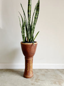 Large Vintage Gourd Plant Stand // Planter
