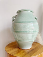 Load image into Gallery viewer, Large Ceramic Green Vase
