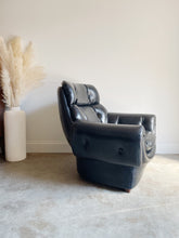 Load image into Gallery viewer, Mid Century Modern Pod Style Black Tufted Armchair by Overman
