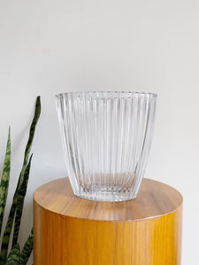 Mikasa Crystal Diamond Fire Oval Vase Made in Japan