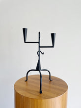 Load image into Gallery viewer, Wrought Iron Candelabra with Candle Snuffer
