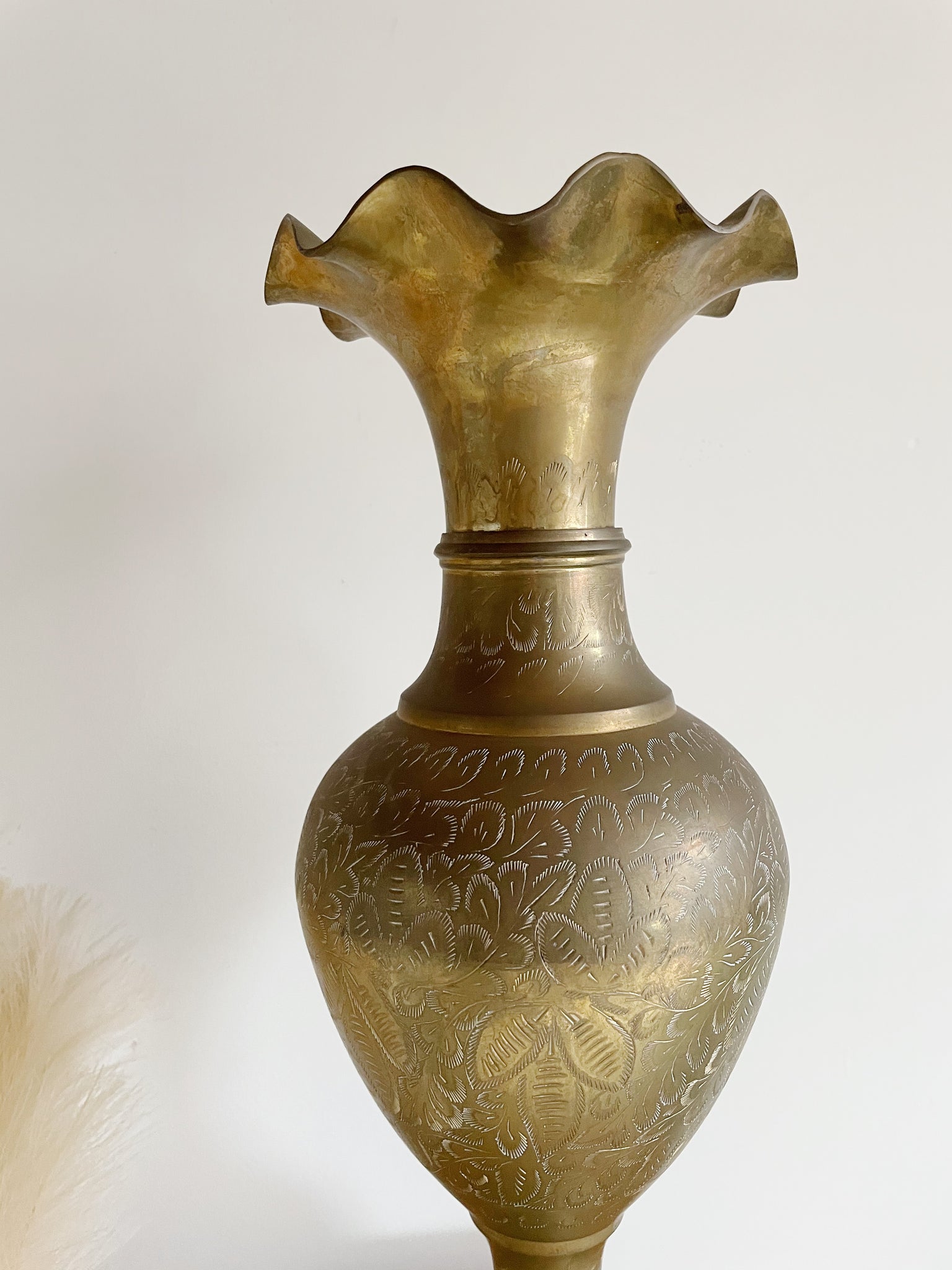 Large Etched Brass Vase – Brick Alley Co.