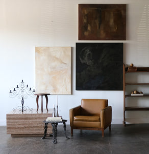 Mid Century Modern Travertine Coffee Table