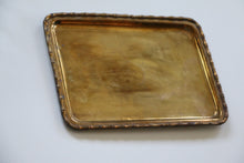 Load image into Gallery viewer, Solid Brass Tray with Bamboo Detail
