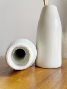 Pair of Soap Stone Vases // Candle Stick Holders