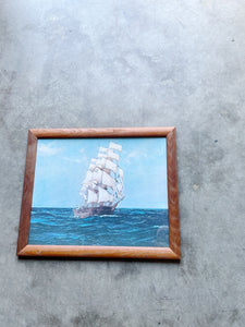 Framed Sailboat Seascape