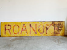 Load image into Gallery viewer, Vintage Painted Metal Roanoke Sign
