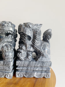Marble Foo Dog Bookends