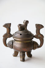 Load image into Gallery viewer, Brass Foo Dog Incense Burner
