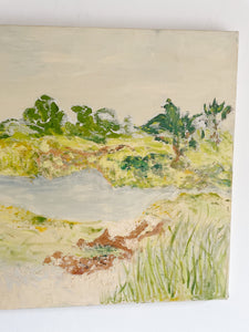 Vintage Landscape Oil Painting on Canvas