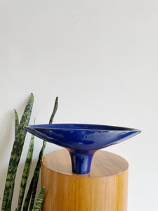 Navy MCI Japan Ceramic Florist Vase/ Footed Bowl