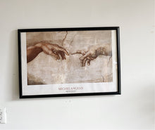 Load image into Gallery viewer, Hands of God and Adam Framed Poster
