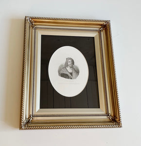 Framed Portrait of Italian Poet Antonio Tebaldeo
