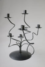 Load image into Gallery viewer, Abstract Wavy Metal 6 Arm Candle Holder Centerpiece Candelabra
