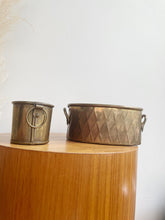 Load image into Gallery viewer, Pair of Oval Brass Planters
