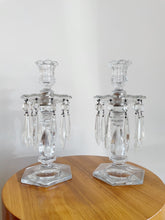 Load image into Gallery viewer, Pair of Heisey Crystal  Candlesticks
