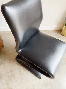 Post Modern Pleather S Chair in the Style of Verner Patton