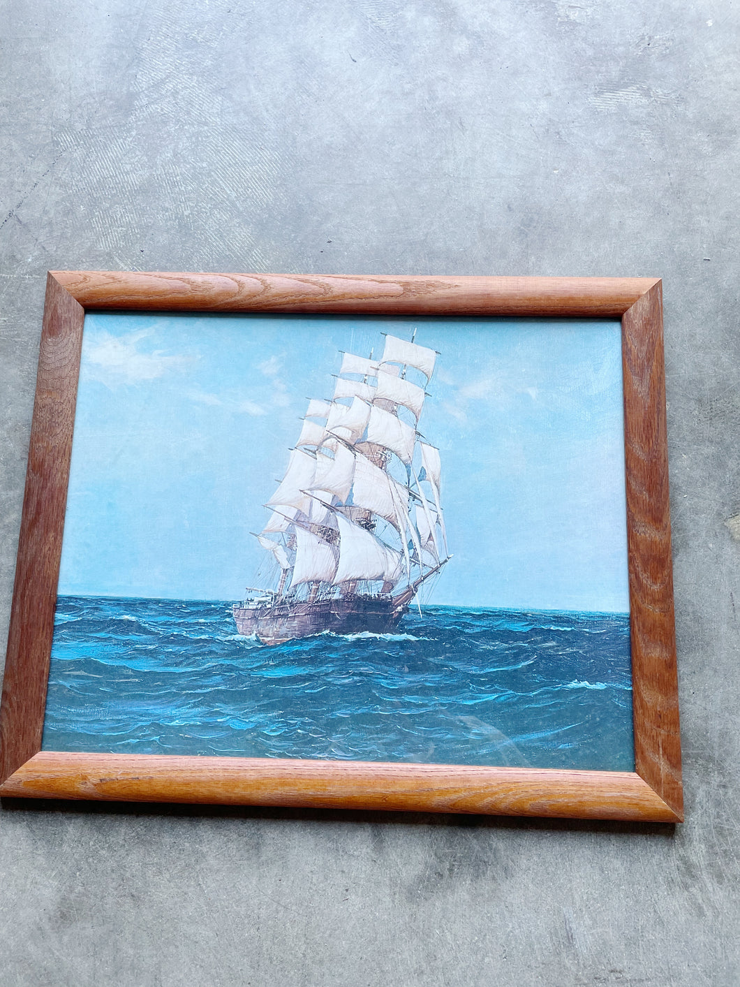 Framed Sailboat Seascape